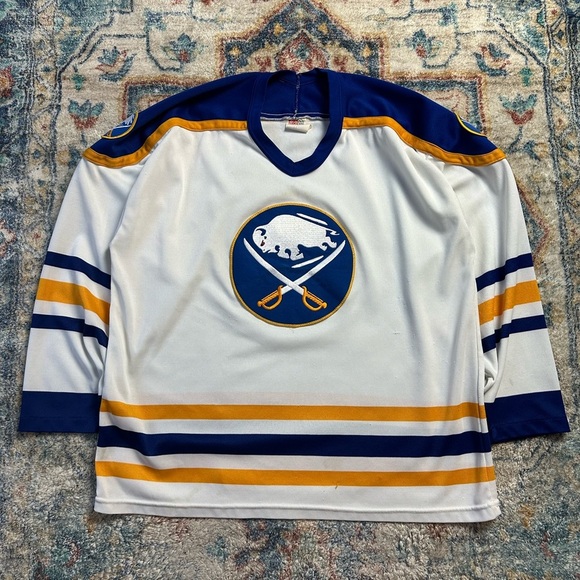 Vintage 80s NHL CCM Buffalo Sabres Perreault Jersey Size XL - Picture 1 of 11
